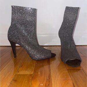 INC SILVER SPARKLE HEELS